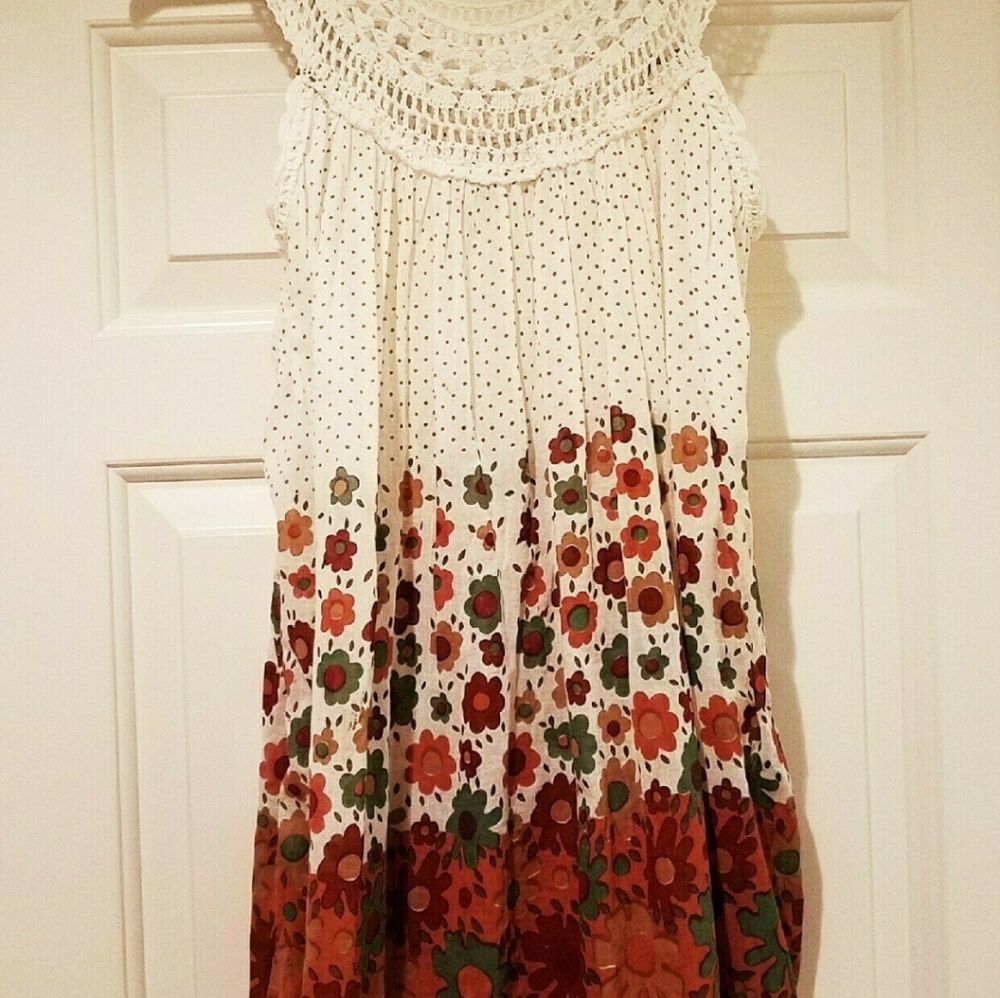 Chaudry KC Boho Halter Airy Cotton Top/Tunic - Large